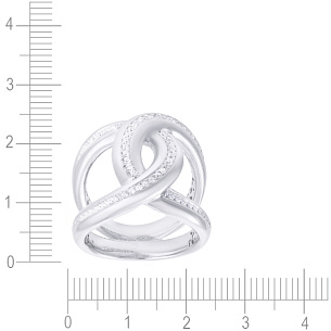 Кольцо из серебра с фианитом