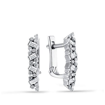 Серьги из белого золота