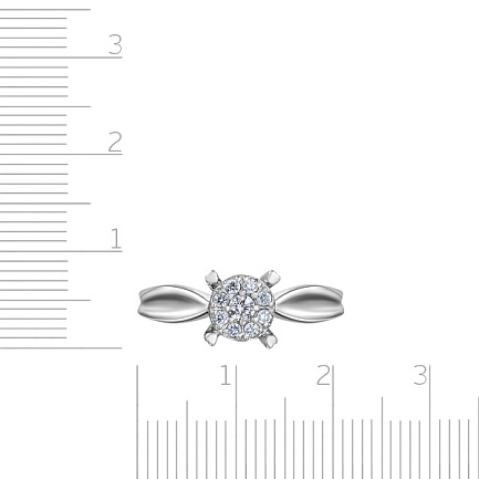 Кольцо из белого золота с бриллиантами