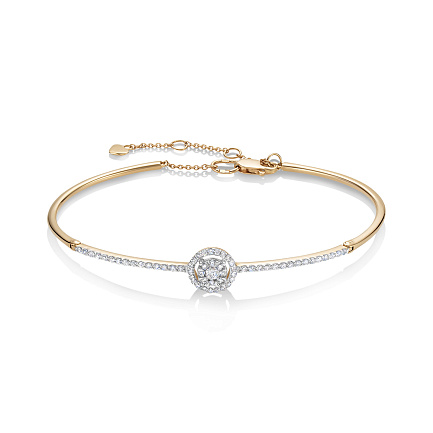 Браслет из красного золота с бриллиантами