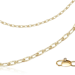 Цепь декоративная из желтого золота с бриллиантом