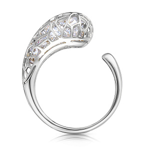 Кольцо из белого золота с фианитом