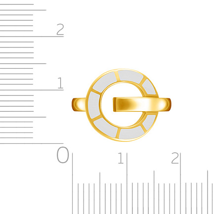 Кольцо из желтого золота с перламутром