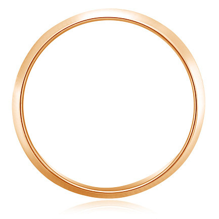 Кольцо обручальное из красного золота