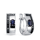 Серьги из белого золота с сапфирами