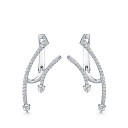 Серьги из белого золота с бриллиантами