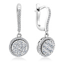 Серьги из белого золота с бриллиантами