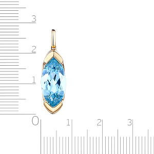 Подвеска из желтого золота с топазом