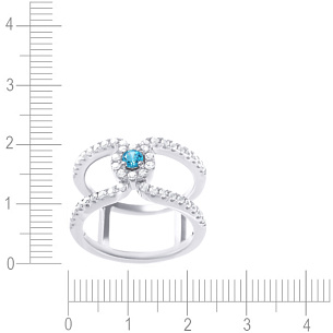 Кольцо из серебра с фианитом