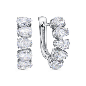 Серьги с английским замком из серебра