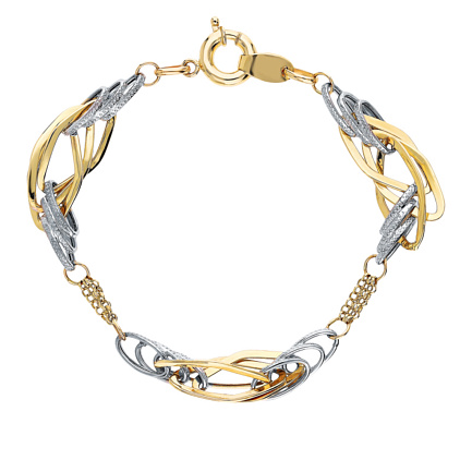 Браслет декоративный из желтого золота