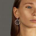 Серьги с английским замком из белого золота с бриллиантами