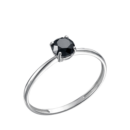 Кольцо из белого золота с бриллиантом