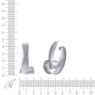 Серебряные серьги конго