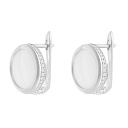 Серьги с английским замком из серебра с керамикой