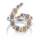 Кольцо из серебра с фианитами