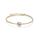 Браслет из красного золота с бриллиантами, изумрудом