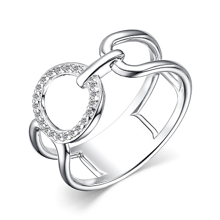 Кольцо из серебра с фианитом