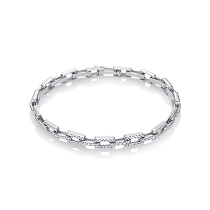 Браслет из белого золота с бриллиантом