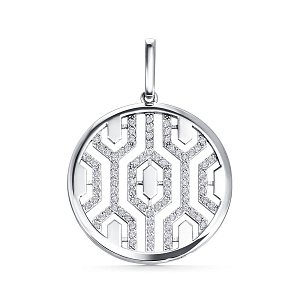 Подвеска из белого золота с бриллиантами