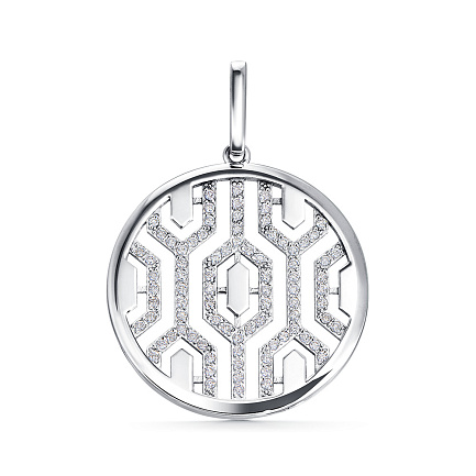 Подвеска из белого золота с бриллиантами