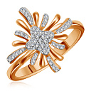 Кольцо из красного золота с бриллиантами