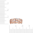 Кольцо из красного золота с фианитом