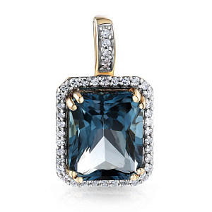 Подвеска из желтого золота с бриллиантами