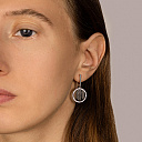 Серьги с английским замком из белого золота с бриллиантами