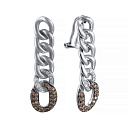 Серьги из белого золота с бриллиантами