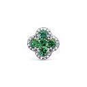 Подвеска из белого золота с бриллиантами, изумрудом