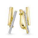 Серьги из желтого золота с бриллиантами