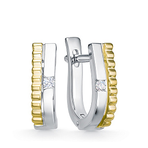 Серьги из белого золота с бриллиантами