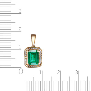 Подвеска из желтого золота с бриллиантами