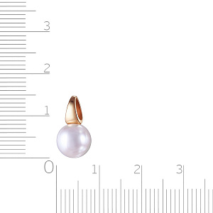 Подвеска из красного золота с жемчугом