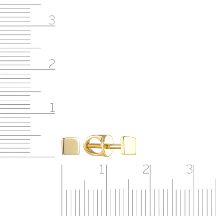 Пусеты из желтого золота