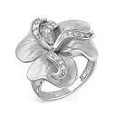 Кольцо из серебра с фианитами