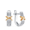 Серьги из белого золота с бриллиантами