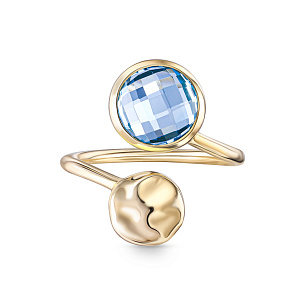 Кольцо из желтого золота с топазом