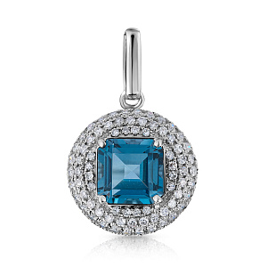 Подвеска из белого золота с бриллиантами