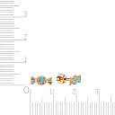 Серьги детские из серебра с позолотой