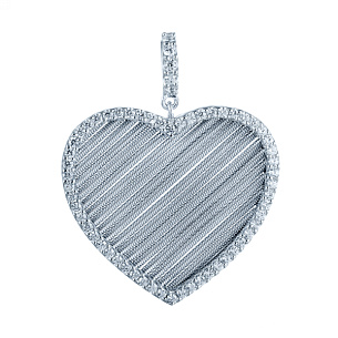 Подвеска из серебра с фианитом