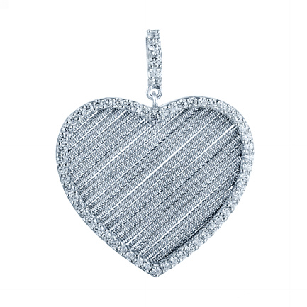 Подвеска из серебра с фианитом