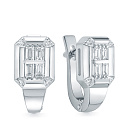 Серьги из белого золота с бриллиантами