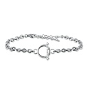 Браслет декоративный из серебра с фианитом