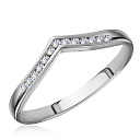 Кольцо из белого золота с бриллиантами