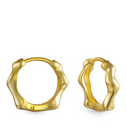 Серьги из серебра с позолотой