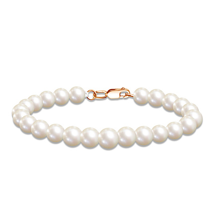 Браслет из красного золота с жемчугом