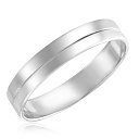 Кольцо обручальное из белого золота