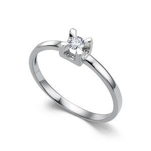 Кольцо из белого золота